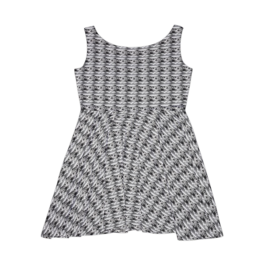 Soft Static Vibe Women Skater Dress