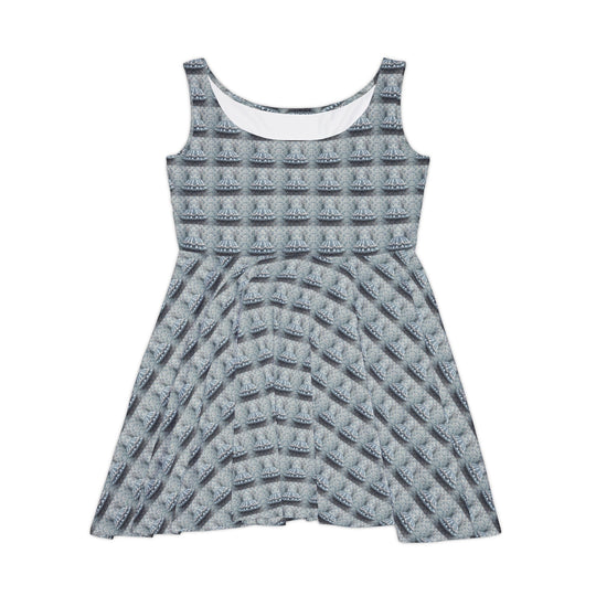 Ruffle Hem Skater Dress - Playful Vintage Charm