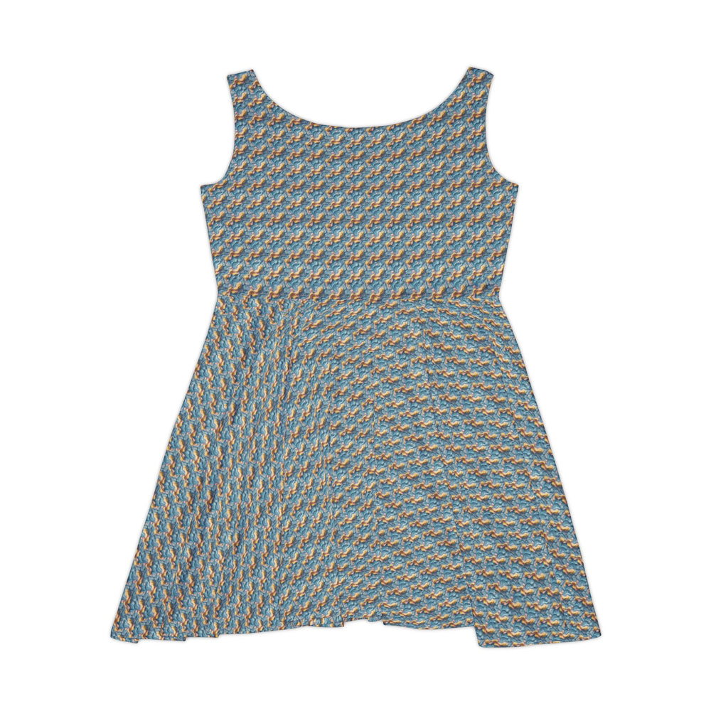 Pastel Abstract Skater Dress: Artistic Expression