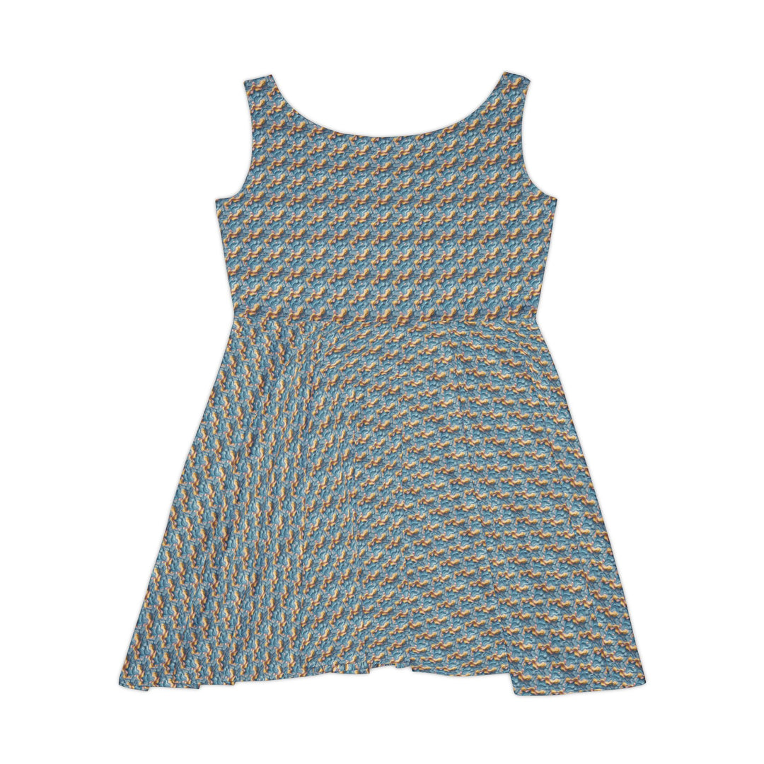 Pastel Abstract Skater Dress: Artistic Expression