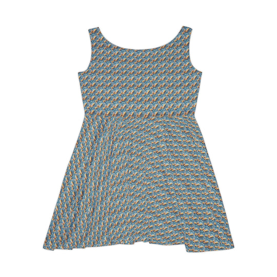 Pastel Abstract Skater Dress: Artistic Expression