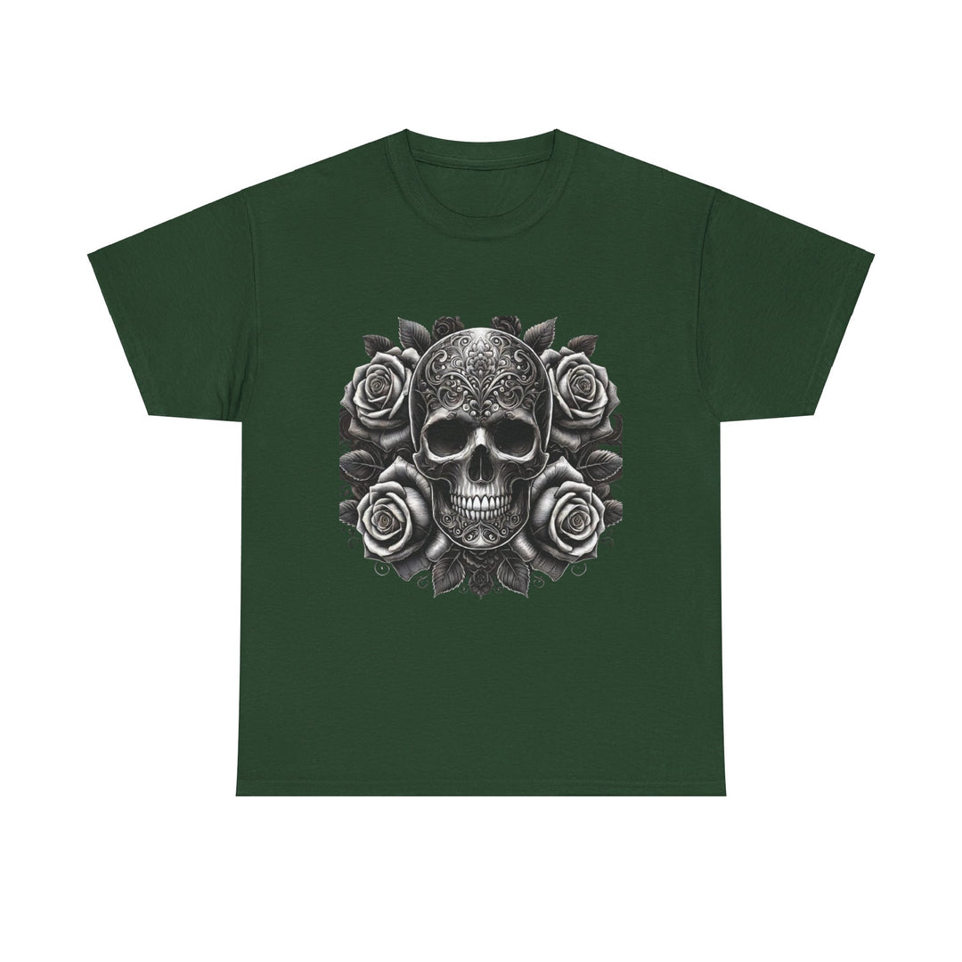 Skull and Roses Halloween T-Shirt