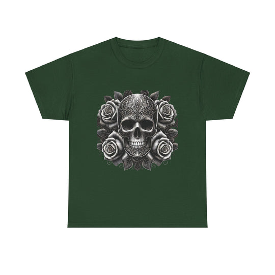 Skull and Roses Halloween T-Shirt