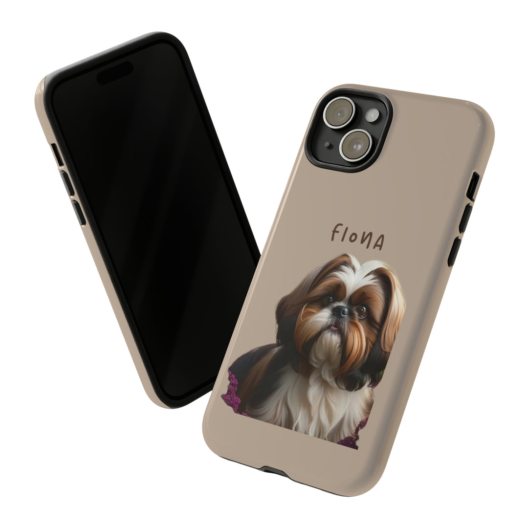 Custom Shih Tzu Pet Phone Case with Photo and Name - Dog Lover's Gift - Creative Canvas Corner