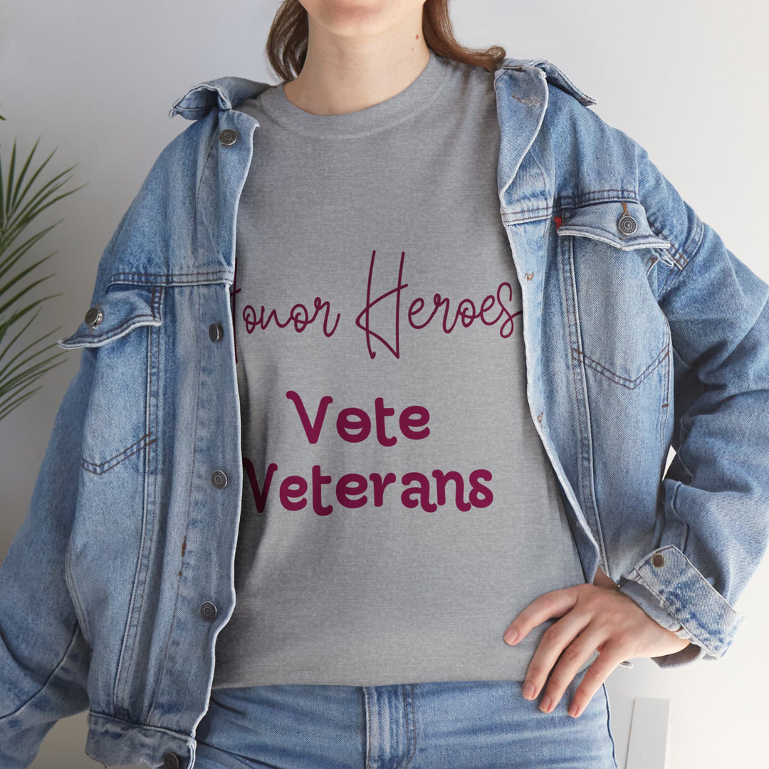 🗳️ Vote for Veterans: Honoring Our Heroes T-Shirt 🎖️ - Creative Canvas Corner