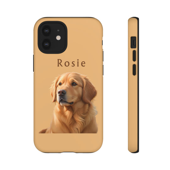 Golden Retriever Phone Case Using Pet Photo + Name Dog Phone Case iPhone Case - Creative Canvas Corner