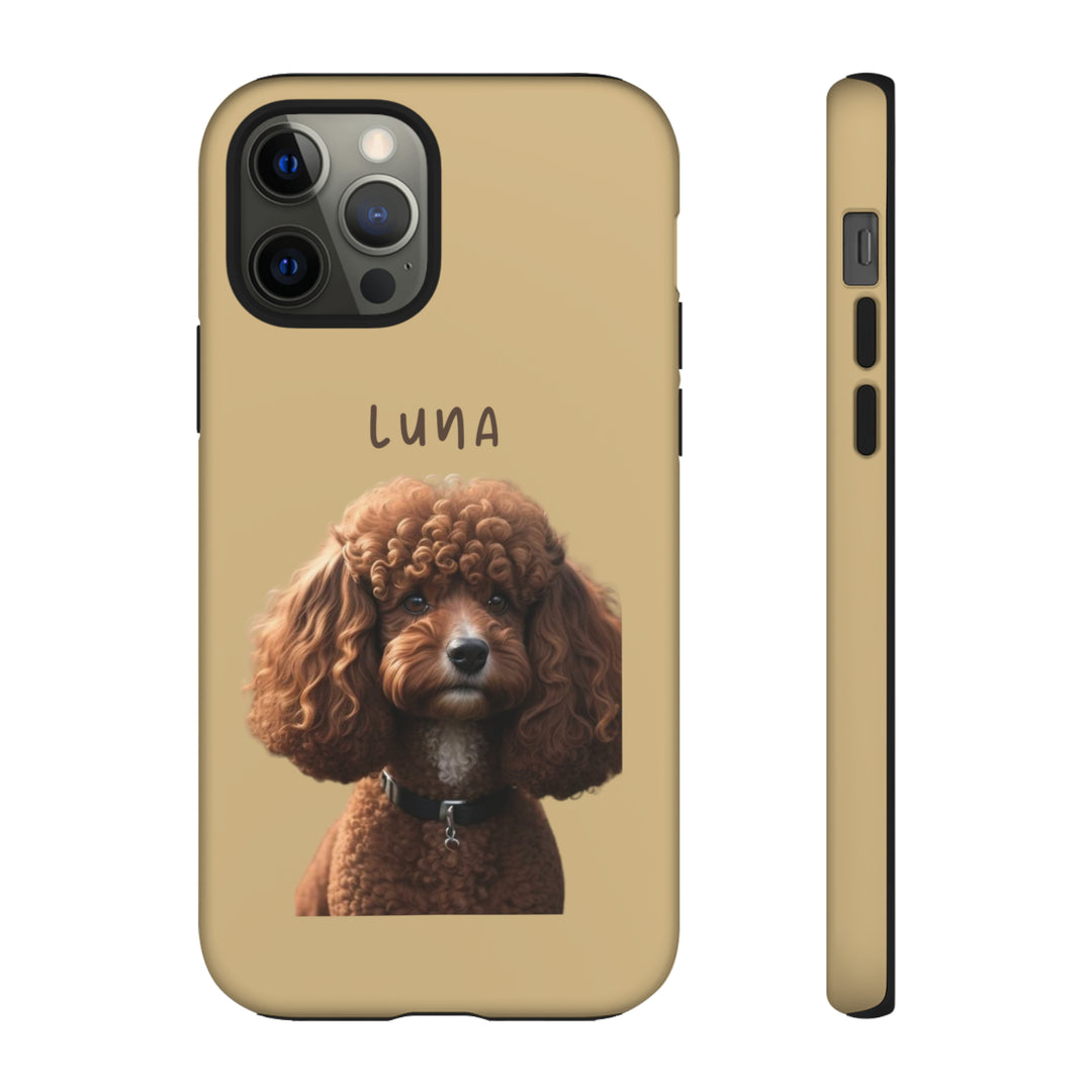 Custom Poodle Pet Phone Case with Photo and Name - Dog Lover's Choice - Creative Canvas Corner