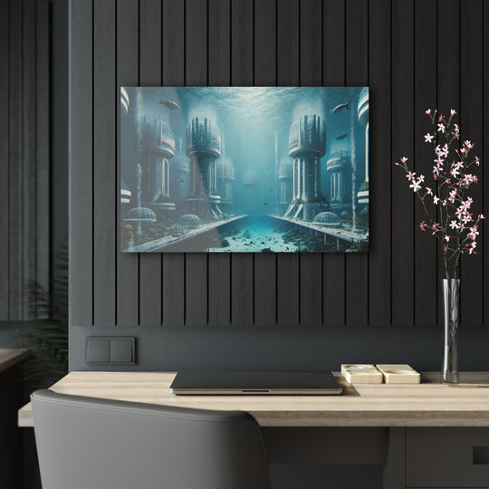 Futuristic Underwater Cityscape Acrylic Print