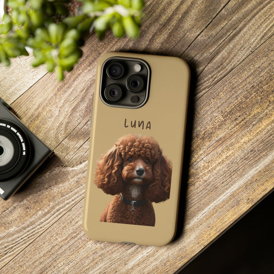 Custom Poodle Pet Phone Case with Photo and Name - Dog Lover's Choice - Creative Canvas Corner