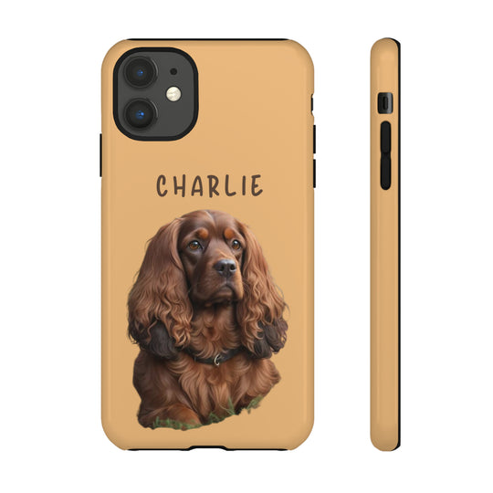 Custom Cocker Spaniel Pet Phone Case with Photo and Name - Dog Lover's Choice - Creative Canvas Corner