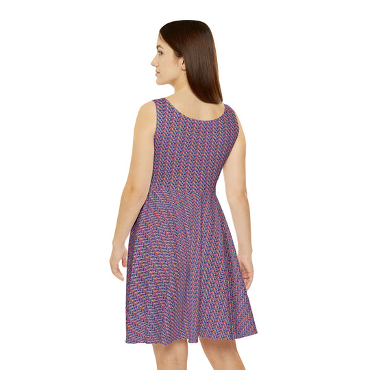 Psychedelic Swirl Skater Dress - 60s Hippie Chic