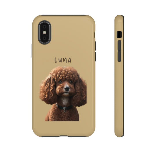 Custom Poodle Pet Phone Case with Photo and Name - Dog Lover's Choice - Creative Canvas Corner