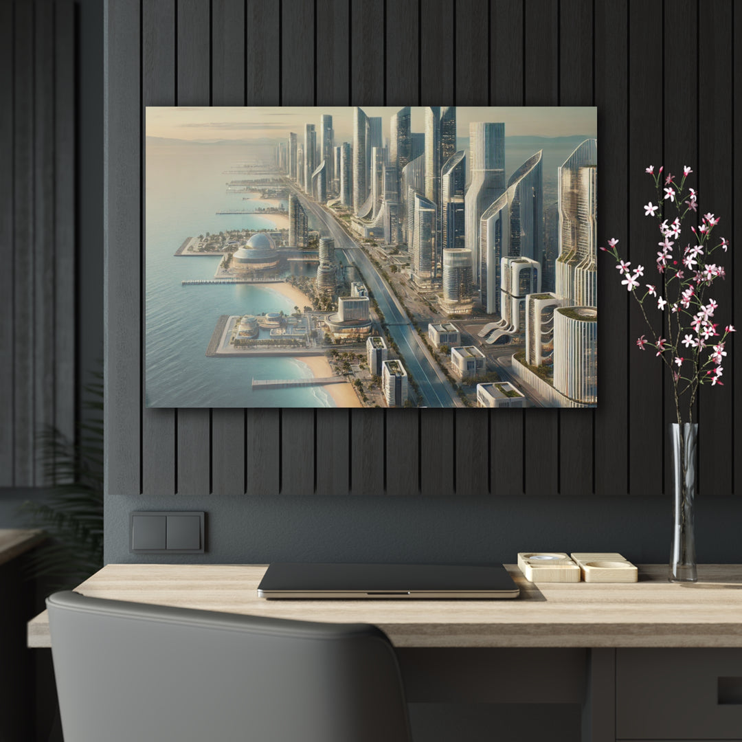 Futuristic Coastal Metropolis Acrylic Print