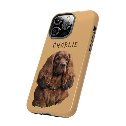 Custom Cocker Spaniel Pet Phone Case with Photo and Name - Dog Lover's Choice - Creative Canvas Corner