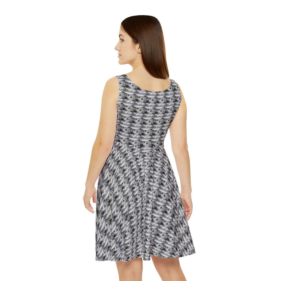 Soft Static Vibe Women Skater Dress