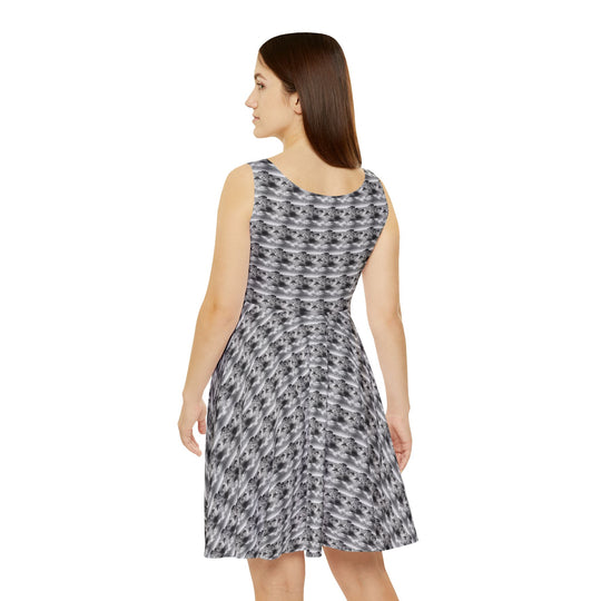 Soft Static Vibe Women Skater Dress