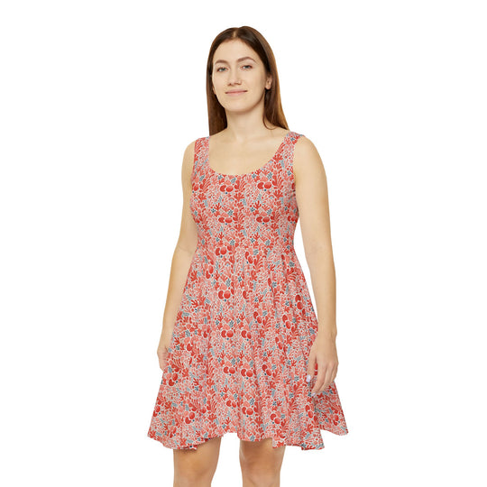 Minimalist Coral Skater Dress for a Fresh Look