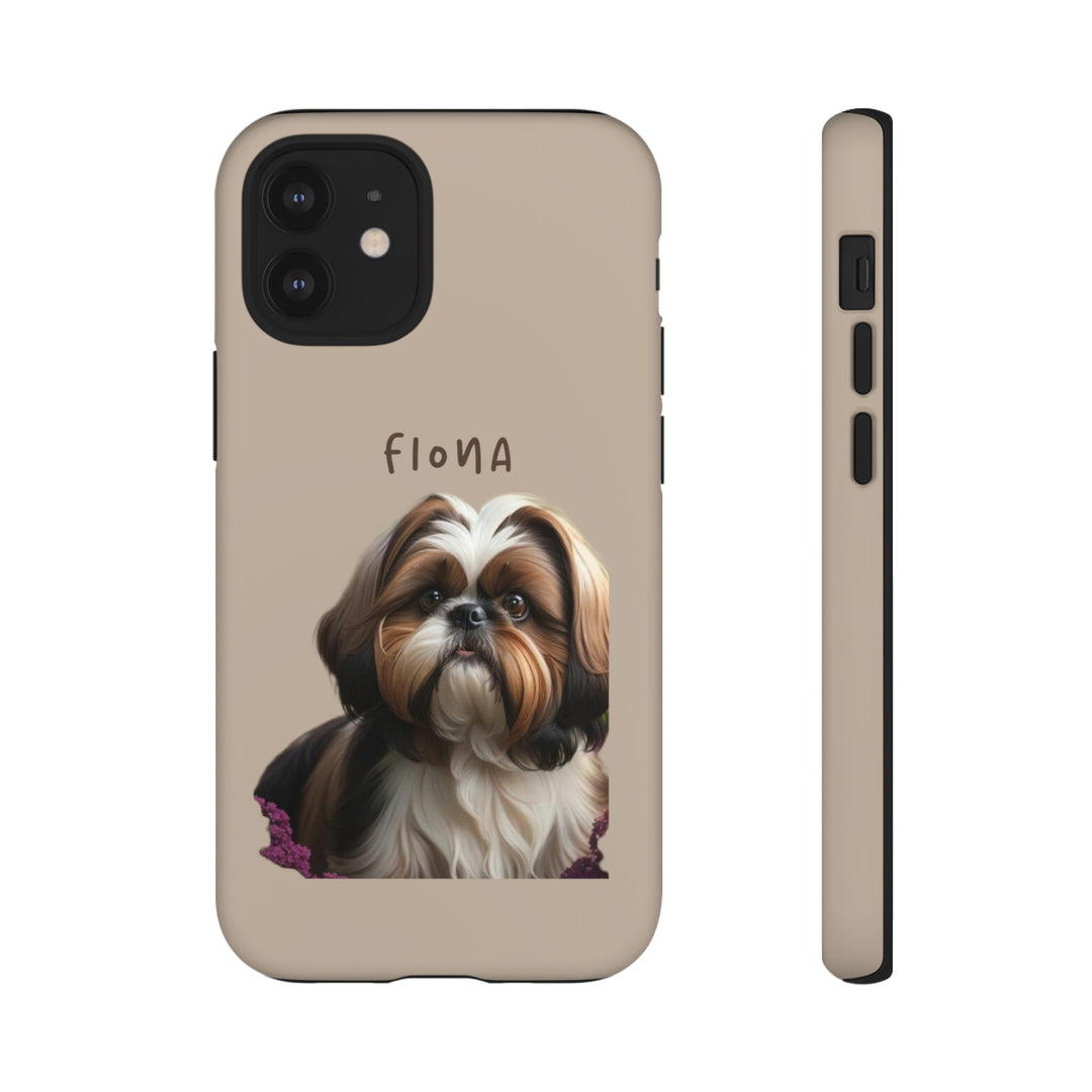 Custom Shih Tzu Pet Phone Case with Photo and Name - Dog Lover's Gift - Creative Canvas Corner