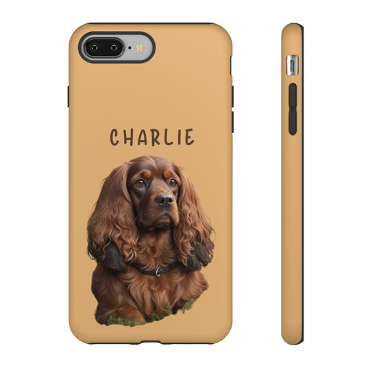 Custom Cocker Spaniel Pet Phone Case with Photo and Name - Dog Lover's Choice - Creative Canvas Corner