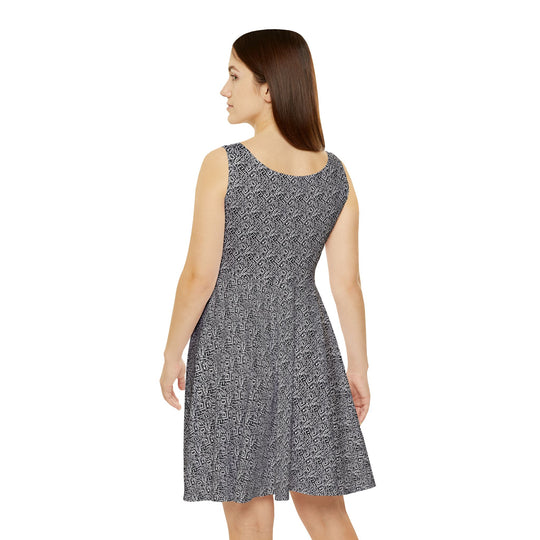 Retro Geometric Skater Dress - Bold & Modern