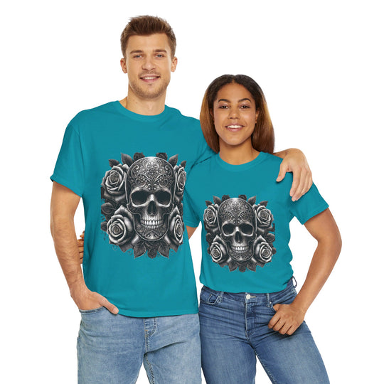 Skull and Roses Halloween T-Shirt