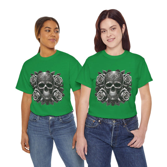 Skull and Roses Halloween T-Shirt