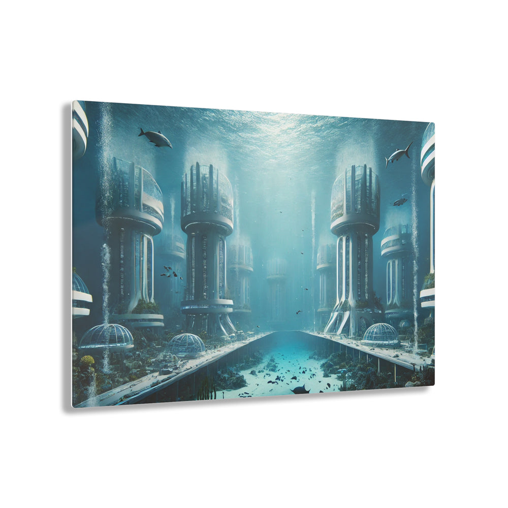 Futuristic Underwater Cityscape Acrylic Print