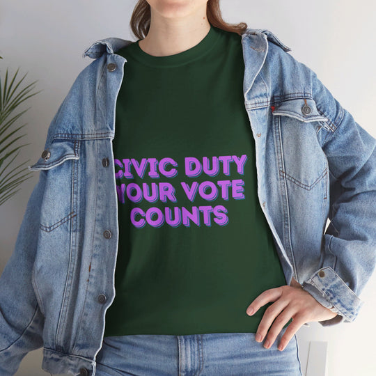 Civic Duty T-Shirt - Your Vote Counts