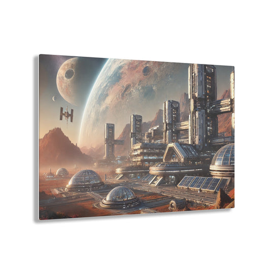 Futuristic Space Colony Acrylic Print