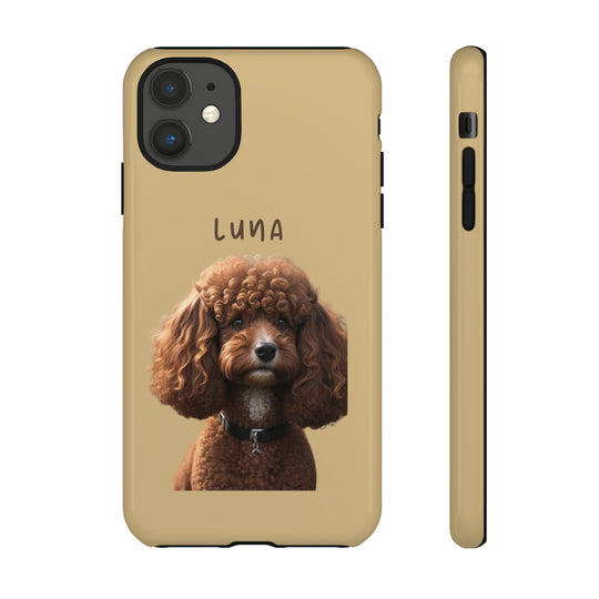 Custom Poodle Pet Phone Case with Photo and Name - Dog Lover's Choice - Creative Canvas Corner