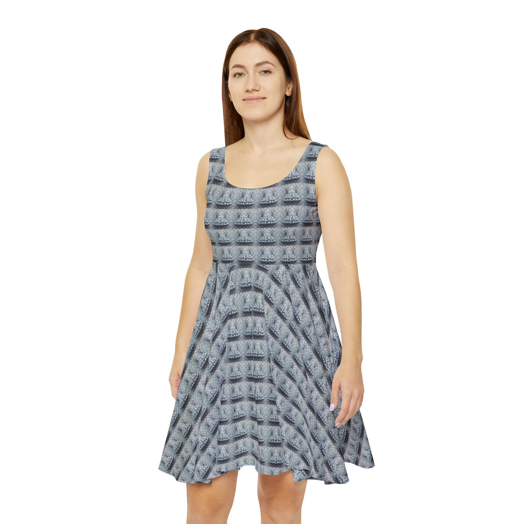 Ruffle Hem Skater Dress - Playful Vintage Charm