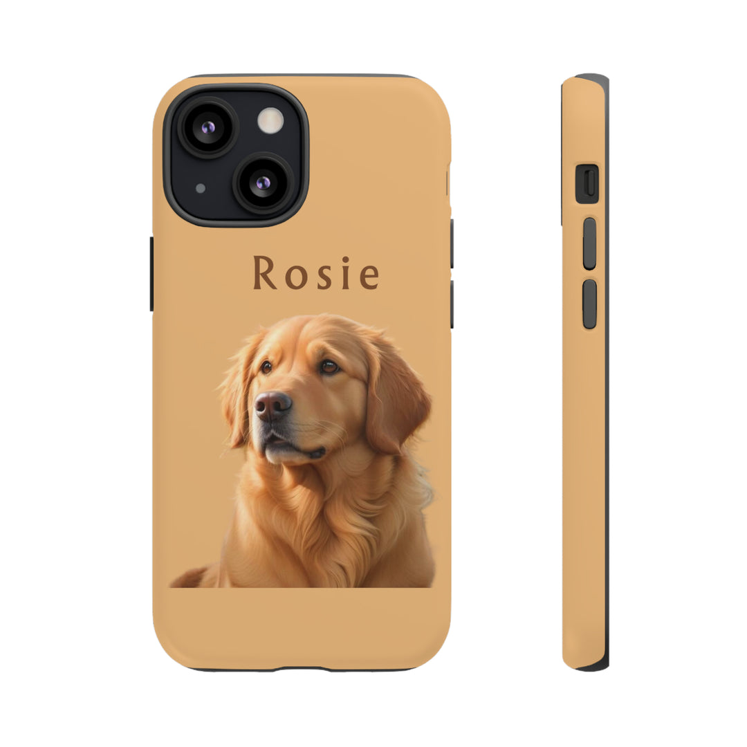 Golden Retriever Phone Case Using Pet Photo + Name Dog Phone Case iPhone Case - Creative Canvas Corner