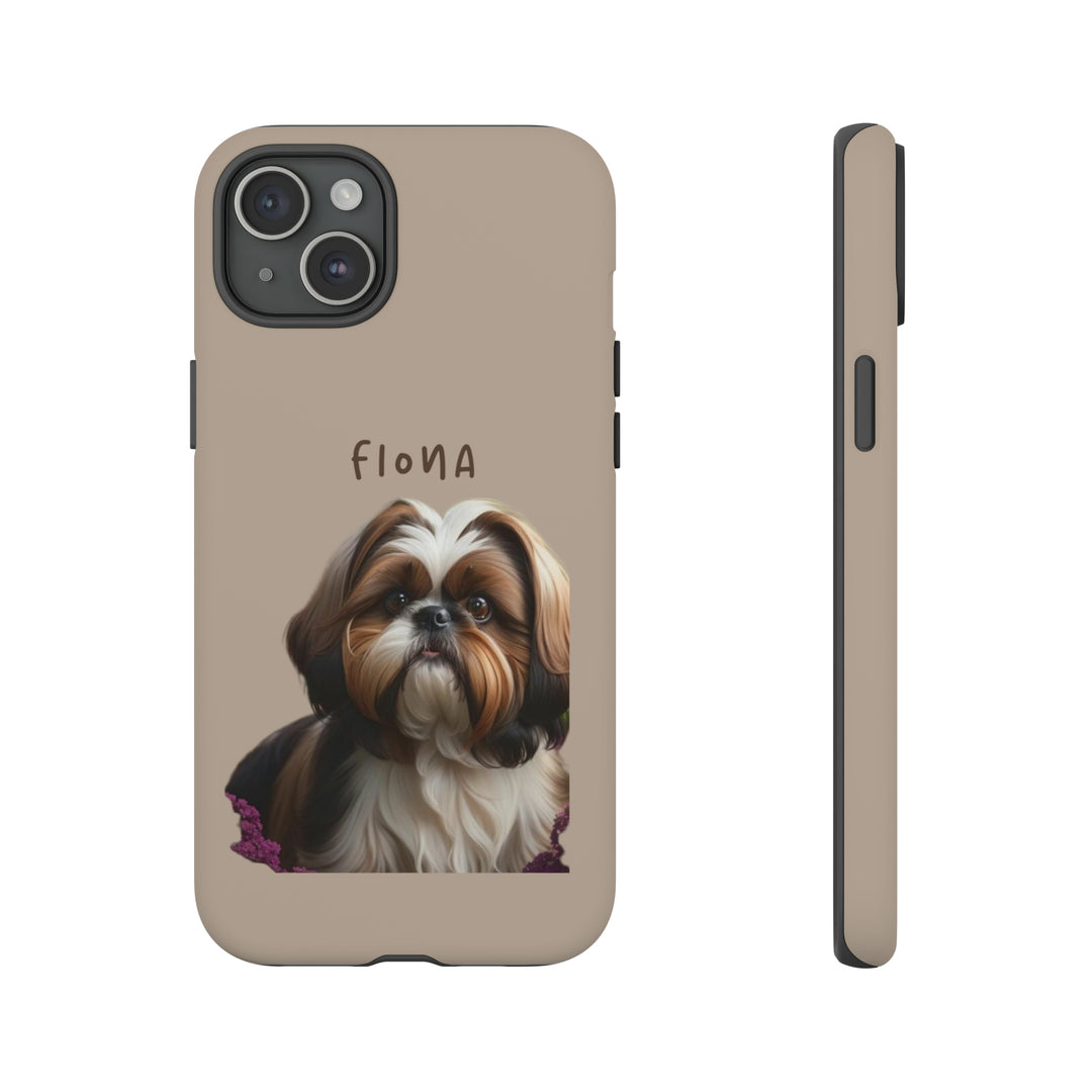 Custom Shih Tzu Pet Phone Case with Photo and Name - Dog Lover's Gift - Creative Canvas Corner