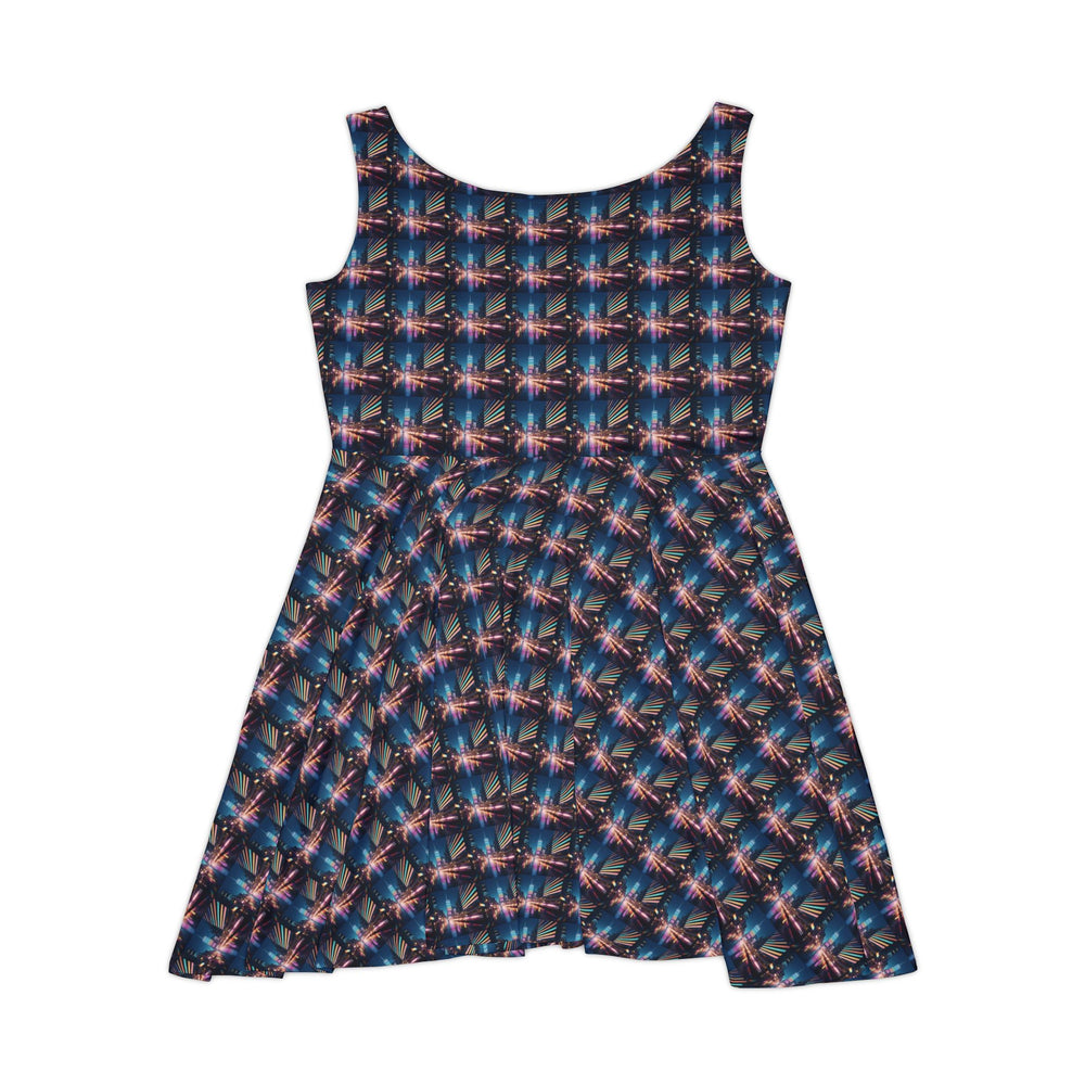 Motion Blur Vibe Women Skater Dress