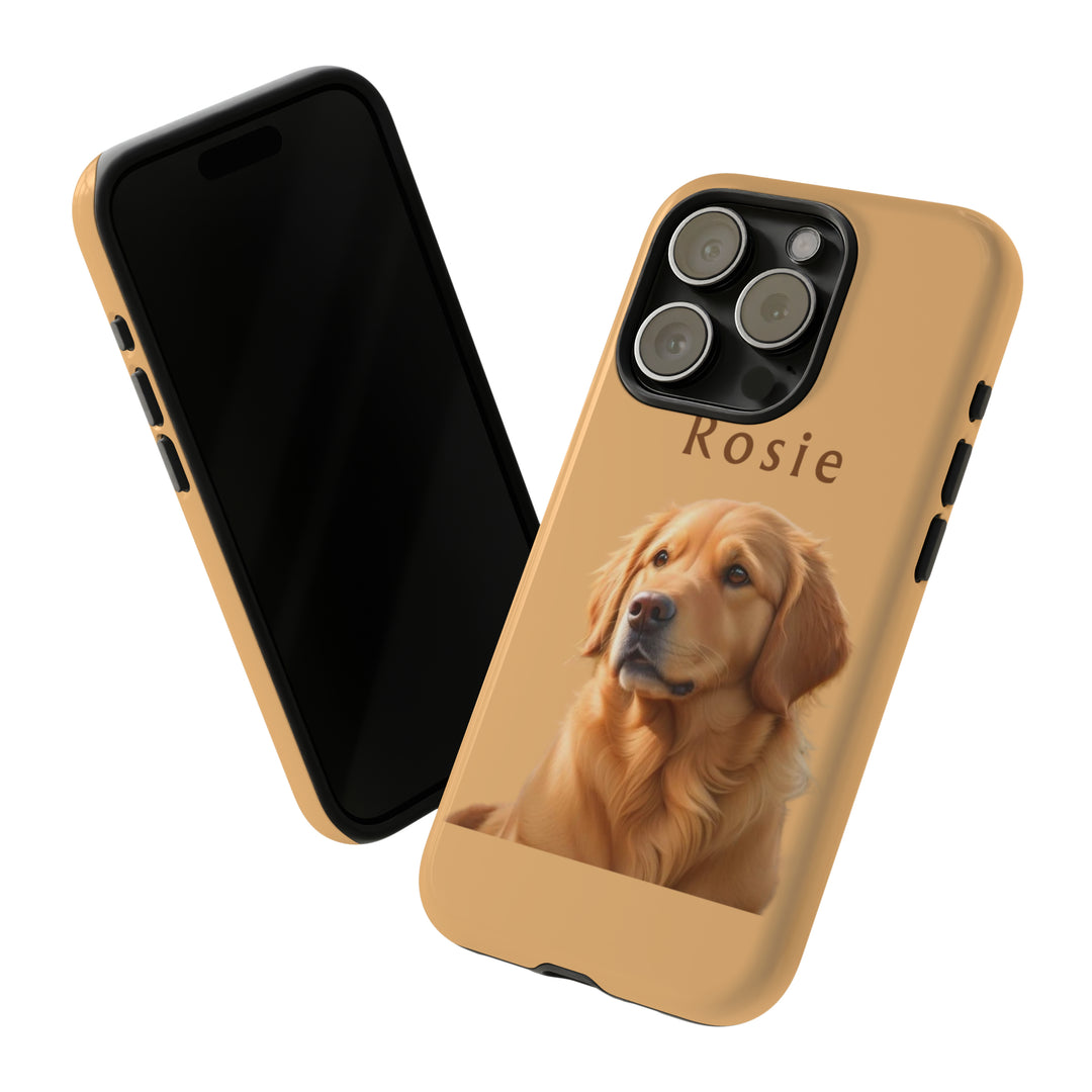 Golden Retriever Phone Case Using Pet Photo + Name Dog Phone Case iPhone Case - Creative Canvas Corner