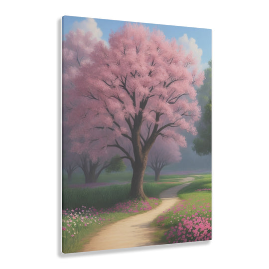 🌸 Serene Pink Trees: Tranquil Forest Scenes 🌲 - Creative Canvas Corner