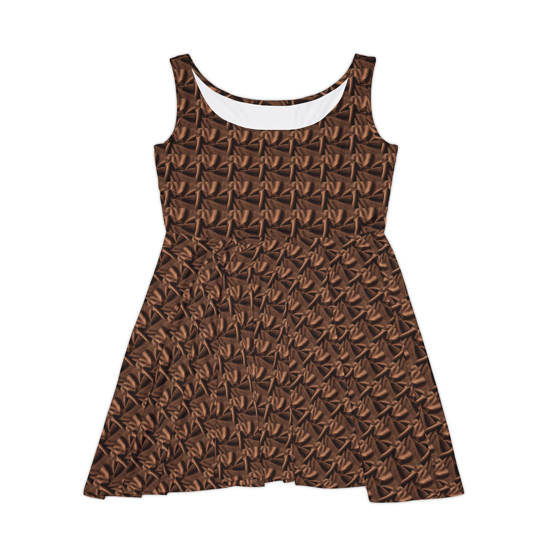 Brown Corduroy Skater Dress - Rustic Autumn Retro - Creative Canvas Corner