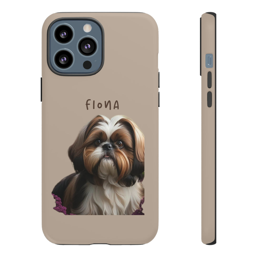 Custom Shih Tzu Pet Phone Case with Photo and Name - Dog Lover's Gift - Creative Canvas Corner