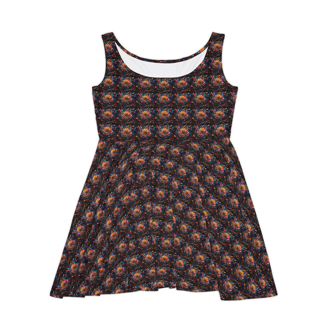 Floral Symphony Women Skater Dress