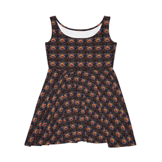 Floral Symphony Women Skater Dress