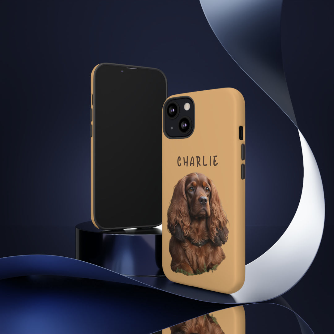 Custom Cocker Spaniel Pet Phone Case with Photo and Name - Dog Lover's Choice - Creative Canvas Corner