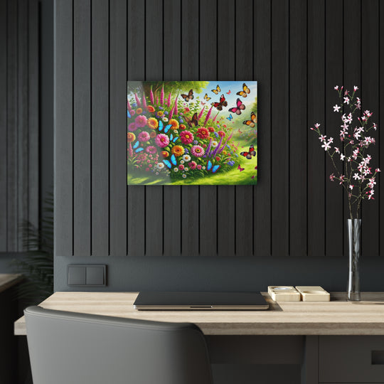 Butterfly Garden Acrylic Painting - Nature's Beauty