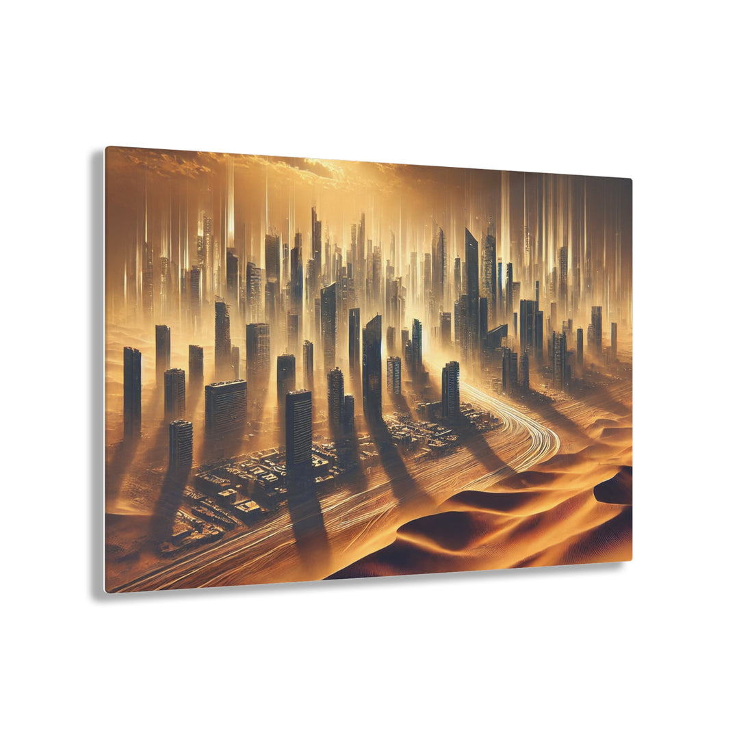 Futuristic Desert Mirage City Acrylic Print