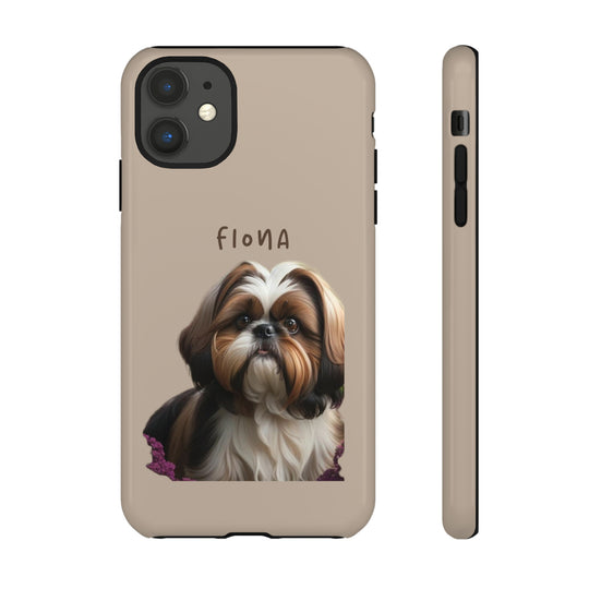 Custom Shih Tzu Pet Phone Case with Photo and Name - Dog Lover's Gift - Creative Canvas Corner