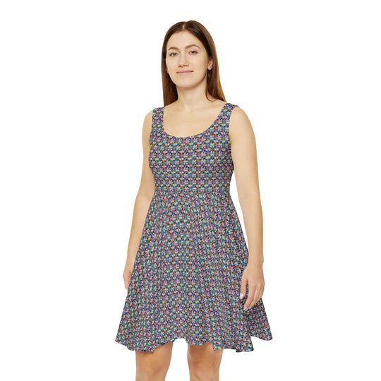 Prism Shard Vibe Women Skater Dress