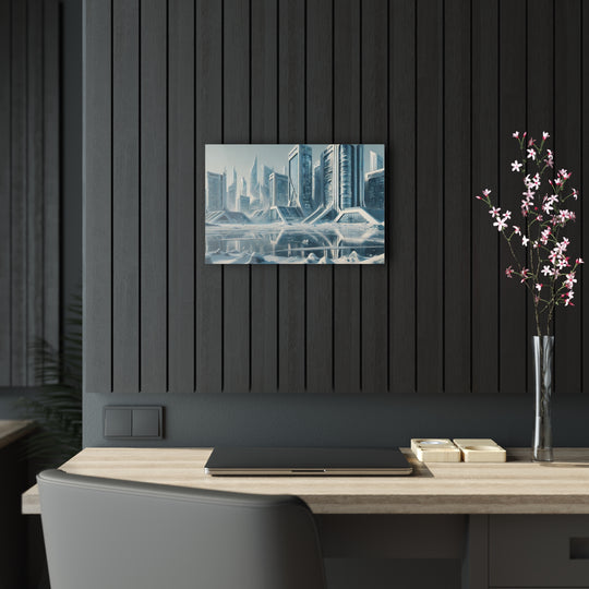 Futuristic Arctic Cityscape Acrylic Print