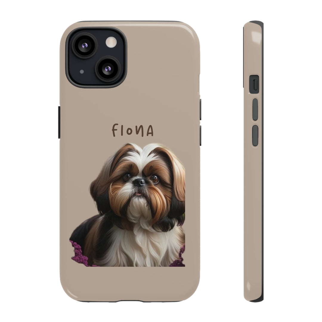 Custom Shih Tzu Pet Phone Case with Photo and Name - Dog Lover's Gift - Creative Canvas Corner