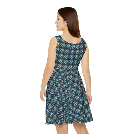 Bloomline Frequency Women Skater Dress - Creative Canvas Corner