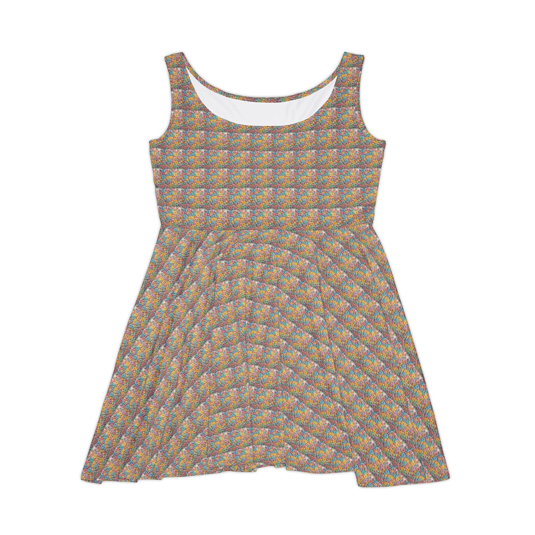 Candy Swirl Vibe Women Skater Dress - Creative Canvas Corner