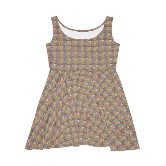Candy Swirl Vibe Women Skater Dress - Creative Canvas Corner